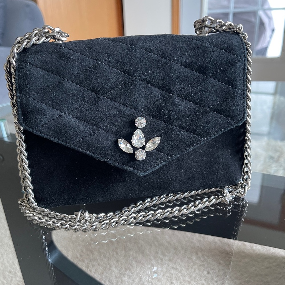 Designer suede leather bag